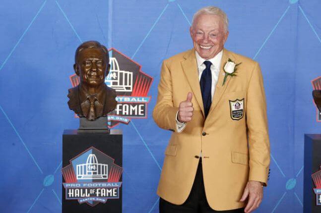In the pro football hall of fame, Eugenia Jones's husband, Jerry Jones.